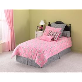 7 pc Twin Size Bedding Bed in a Bag Set - Southern Textiles Cleo Cozy Kids Premium Pack