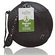 10LB Black Medicine Ball in Black Mesh Carry Sack