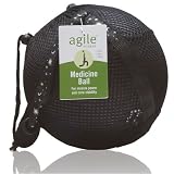  : 10LB Black Medicine Ball in Black Mesh Carry Sack