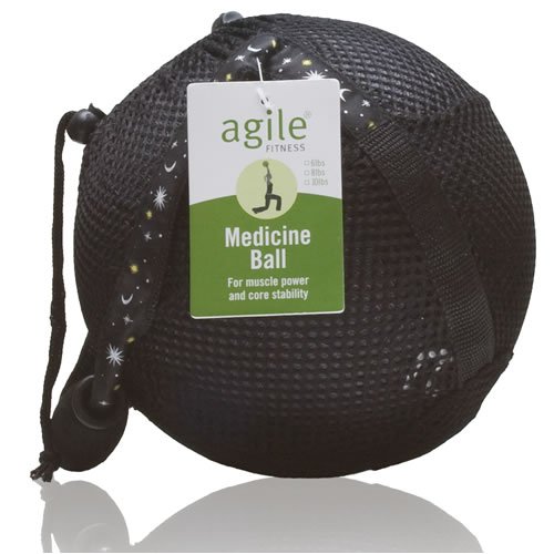 Medicine Ball in Black Mesh Carry Sack Weight: 10 lbs