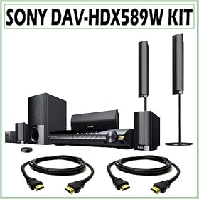 Sony Bravia DAV-HDX589W 5.1-Channel Theater System w/ 2 HDMI-HDMI Cables