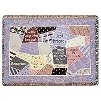 Best Friends Friendship Patchwork Afghan Throw Blanket 40 x 50
