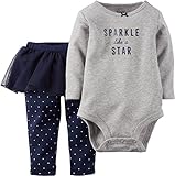 カーターズ carter's アパレル 長袖 ロンパース タイツスカート セット 綿 マルチカラー 121G145 【並行輸入】 9M