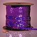 PEPPERLONELY Brand 80 Yard/Roll Holographic Faceted Sequin Trim, Purple