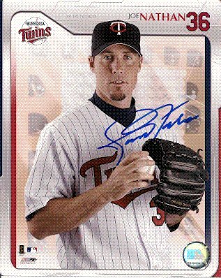 Joe Nathan Autographed/Hand Signed Minnesota Twins 8x10 Photo