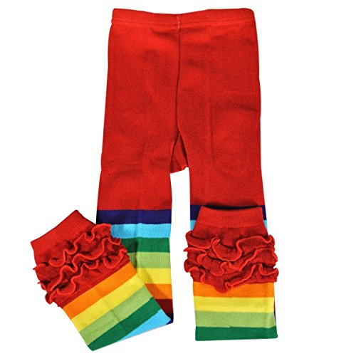 Toddler Girls' Rainbow Ruffle Toddler Knit Leggings