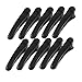 10 Pcs Black Plastic Prong Alligator Teeth Bows Hair Clips for Lady