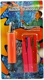 TOYS - 12 PACK ROCKET BALLOONS + PUMP - 1 OF