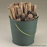 Review Copperfield  / Copperfield 27112 Fatwood Gift Bucket. Hunter Green Metal Pail With 2.5 lbs Fatwood and Cinnamon-scented Pine Cones