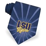 Louisiana State Logo Tie by NCAA - Blue - grey Silk - B000A0L6R6