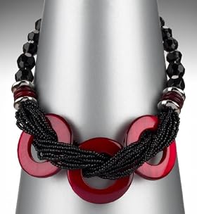 Assorted Bead & Ring Collar Necklace