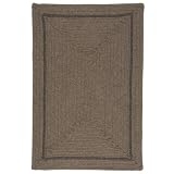 10' Octagon Braided Wool Latte Area Rug