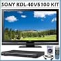 Sony BRAVIA V-Series KDL-40V5100 40-Inch 1080p 120Hz LCD HDTV + DVD Accessory Kit