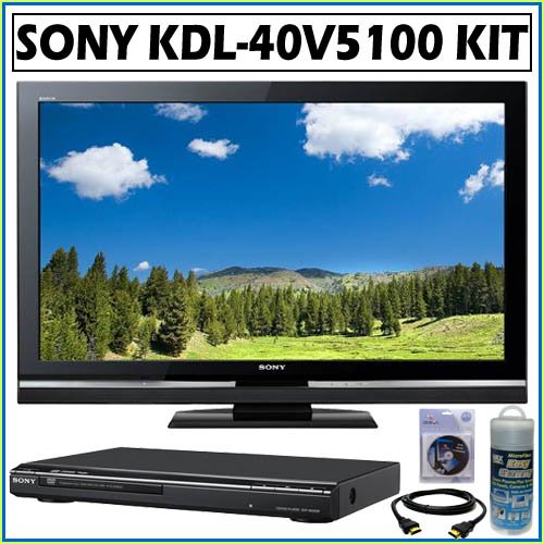 more about Sony BRAVIA V-Series KDL-40V5100 40-Inch 1080p 120Hz LCD HDTV + DVD Accessory Kit