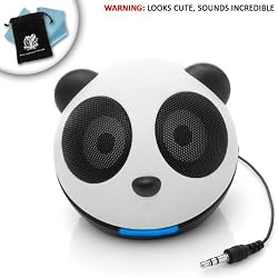 GOgroove Panda Pal Ultra Portable Speaker for Apple iPhone, iPod Nano, Touch, Shuffle and Classic *Includes Accessory Bag & Micro Fiber Cleaning Cloth