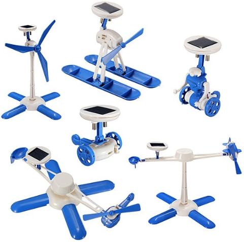 6 IN 1 Solar Toy DIY Robots Plane Educational Kid Gift Creative