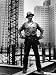 Structural Steel Worker Standing on a Girder Photographic Poster Print by Grey Villet, 12x16