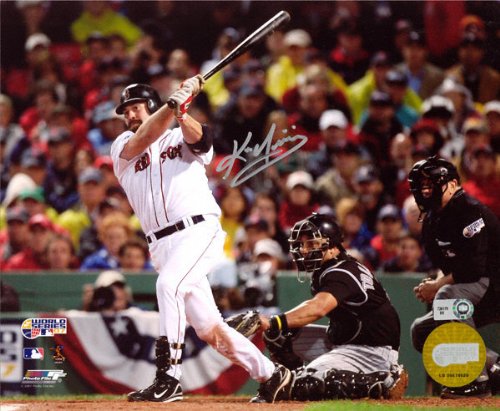 Mounted Memories Boston Red Sox Kevin Youkilis Autographed 8X10 Hitting Photo