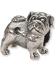 Sterling Silver Reflections Pug Bead