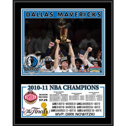 Mounted Memories Dallas Mavericks 2011 Nba Finals Champions Sublimated 12X15 Plaque