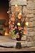 Chinese Lantern Berry Floral Arrangement with Twig Bundle and Metal Stand