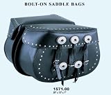 Leather Bolt-On Saddle Bag - 20"x13"x7"