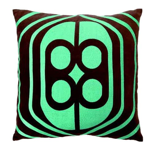Trina Turk Down-Filled Pillow, Bird Cage, Teal, 