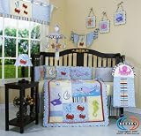 Review GEENNY CRIB-CF-2017 / Boutique Brand New GEENNY Dolphin, Sea Animals 13PCS CRIB BEDDING SET