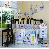 Boutique Brand New GEENNY Dolphin, Sea Animals 13PCS CRIB BEDDING SET