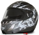 Daytona Edge Black Smoke Dual Visor Full Face DOT Modular Motorcycle Helmet [Large]