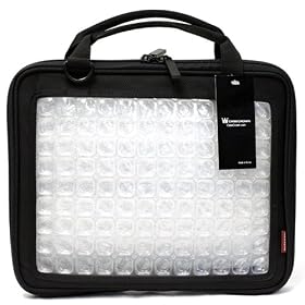 Asus Eee PC 1008P 10.1" Netbook Carrying CaseCrown Premium Air Cell Padded Briefcase w/Air Cell Battery Protection (Black)