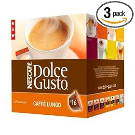 Nescafe Dolce Gusto Caffe Lungo, 16-Servings (Pack of 3)