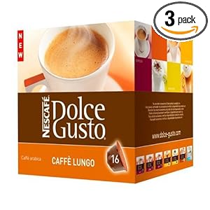 Nescafe Dolce Gusto Caffe Lungo, 16-Count Servings (Pack of 3)