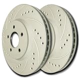 09-10 Subaru Impreza (WRX Exc Sti Models) Rear Cross Drilled and Slotted Rotors by SP Performance Rotors