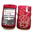 BlackBerry Curve 8350i (Sprint / Nextel) Snap On Protector Hard Case "Red Hearts" Design
