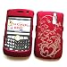 BlackBerry Curve 8350i (Sprint / Nextel) Snap On Protector Hard Case "Red Hearts" Design