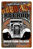 Victory Vintage Signs - Bad Ass Ratrod - Custom Hotrod Motorcycle Pinup Girl Sign