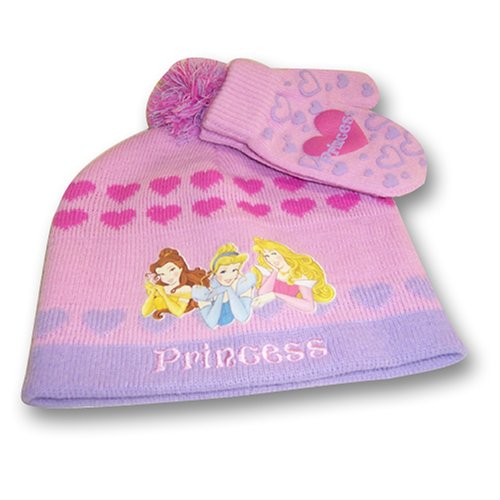 Girl's Disney Princess Knit Hat and Mitten Set - Toddler