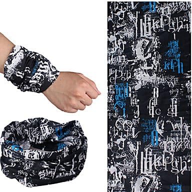 Cycling Waterproof Breathable Wicking UV Protection Quick Dry Polyester Digital Cycling Armsleeve , Blue , L