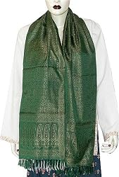 Silk Wrap Scarf Exclusive Workmanship India Style 22 x 72 inches (srfp281)