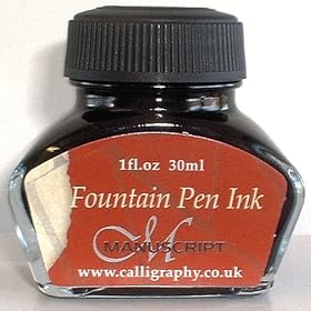 Manuscript Calligraphy Fountain Pen Ink Bottle 30ml Black
