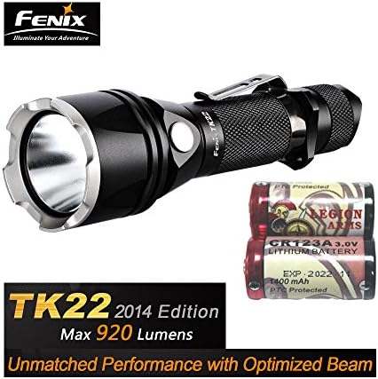 Fenix TK22 2014 Edition 920 Lumen CREE XM-L2(U2) LED Smooth Beam Tactical Flashlight with 2X LegionArms CR123A Batteries
