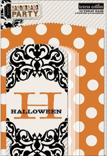 Masquerade Party Treat Bags 10/Pkg-4 Printed & 6 Glassine