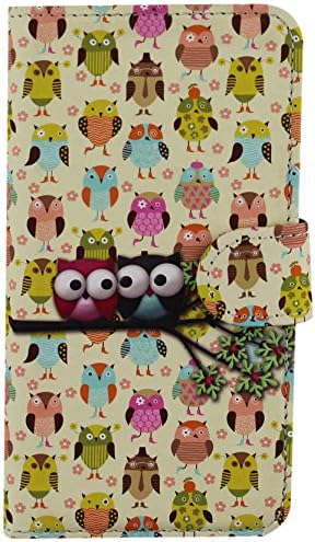 NEX 2-In-1 Printed Wallet Case for LG G2 VS980I - Retail Packaging - Design (Owl)