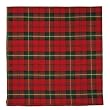 Durable Hand Woven 100% Cotton Red and Green Plaid Tablecloth 60x60 Inches