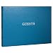 POST Guest Book, Saffiano Blue, 8.5 x 6.75-Inch