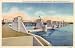1940s Vintage Postcard - Roller Dam and Locks - Rock Island Illinois