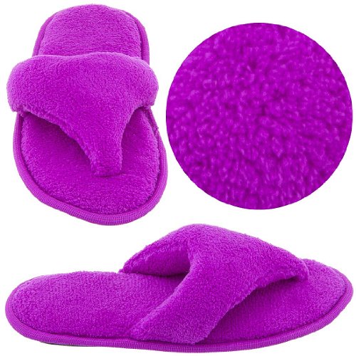 Purple Terry Thong Slippers for Women