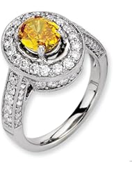 14kw Emma Grace Oval Cultured Diamond Ring
