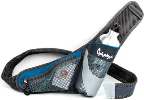Andget® CyberDyer Sport Outdoor Waist Bag Waist-Bag Fit 24*8cm Water Bottle 126*6cm Blue